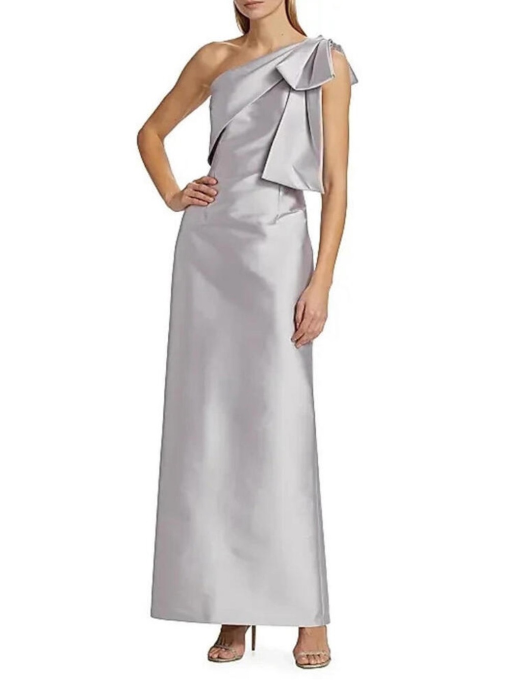 SACHIN & BABI Bonnie Satin One-Shoulder Gown
Size 12 $895